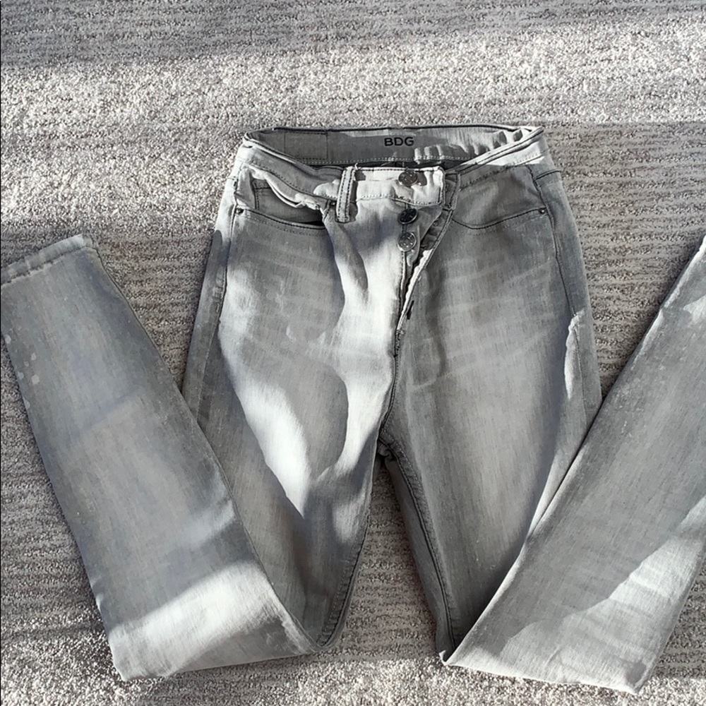 High Rise Twig Ankle, Size 27 - Grey Washed Jeans